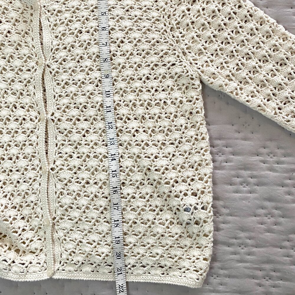Northern Reflections Cream Crochet Openwork Cardigan - Picture 13 of 13